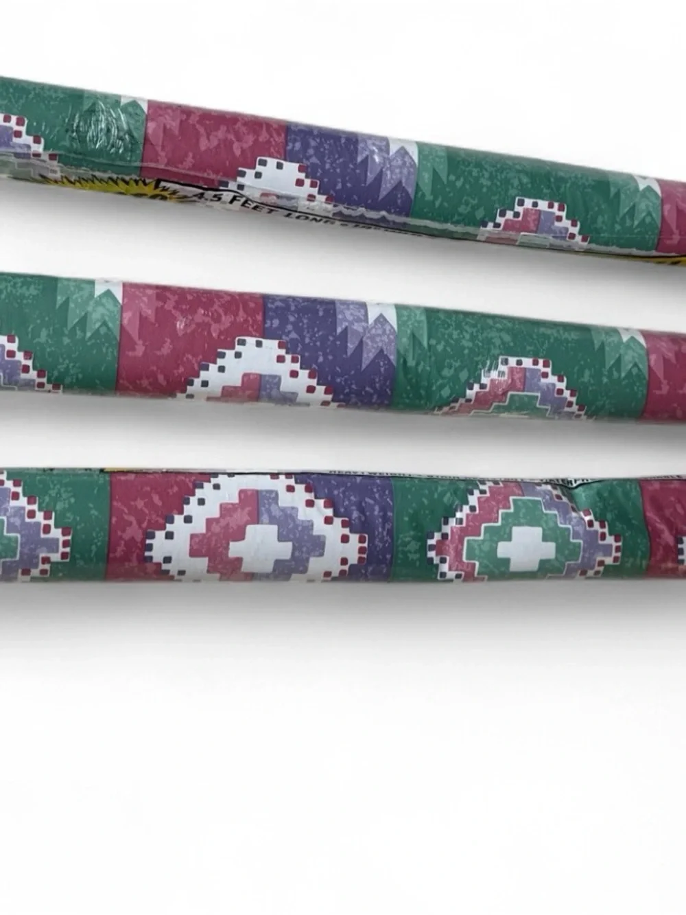 Vtg 80s 90s Presto Self Adhesive Vinyl Roll Green purple Aztec southwestern